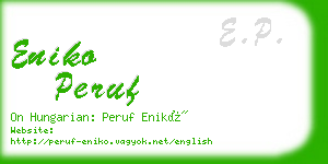 eniko peruf business card